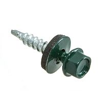 Саморез кровельный с буром 5,5х19 зеленый 6005 (1 шт) картинка